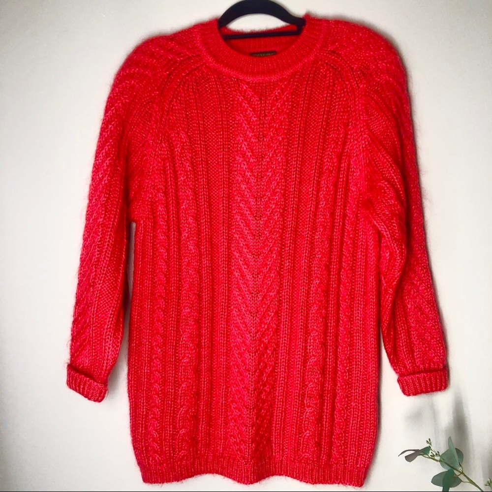 Vintage Robinson’s Cable Knit Mohair Blend Sweater
